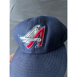 Made in USA vintage Anaheim Angels Winged Logo New Era Snapback Hat MLB Baseball